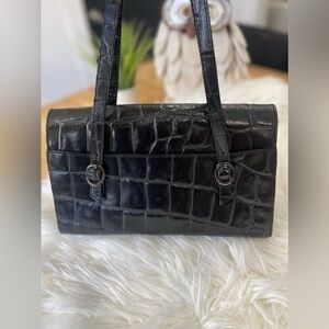 Jean Paul Gaultier Croc Embossed Rigid Leather Bag